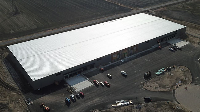 Trim-Lok Midwest location construction aerial view of roof