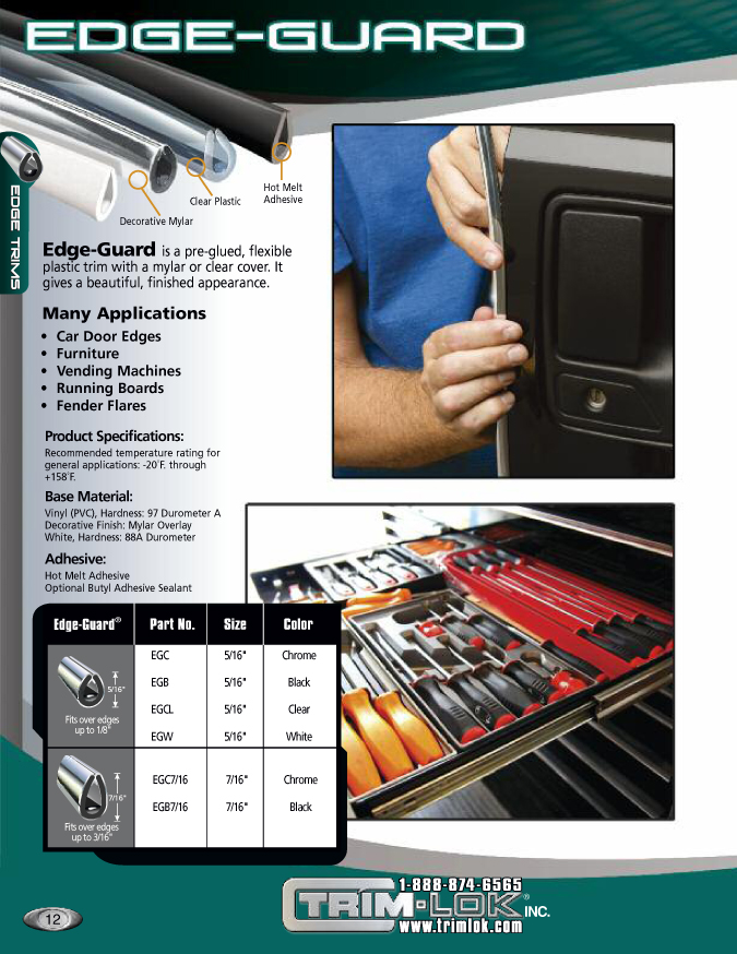 Edge guard trims, page 12