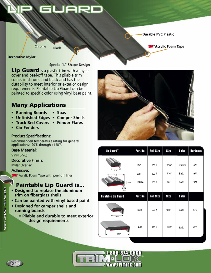 Trim-Lok lip guard trim, catalog page 24