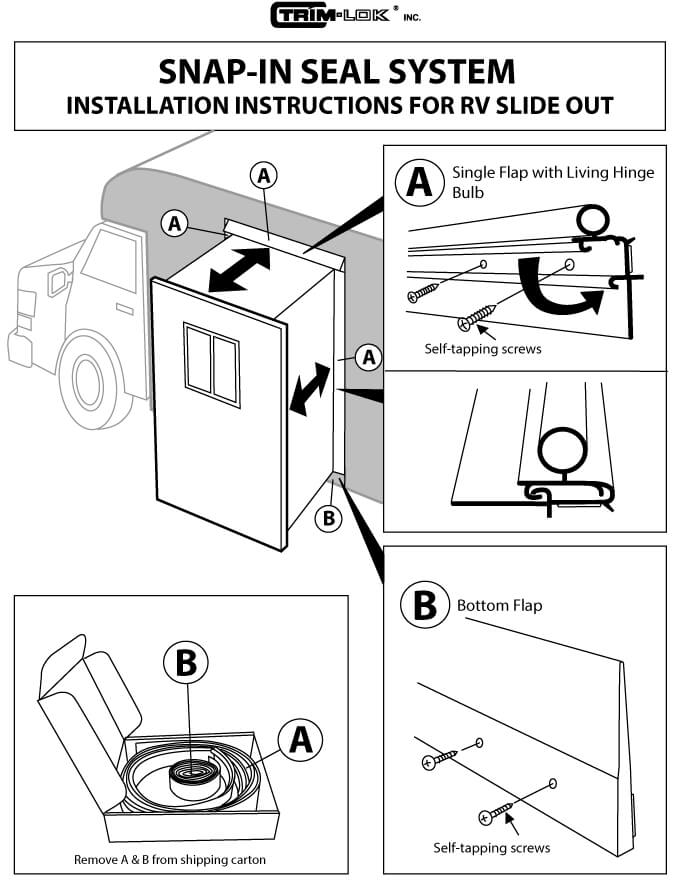 RV slide-out seal kit instructions