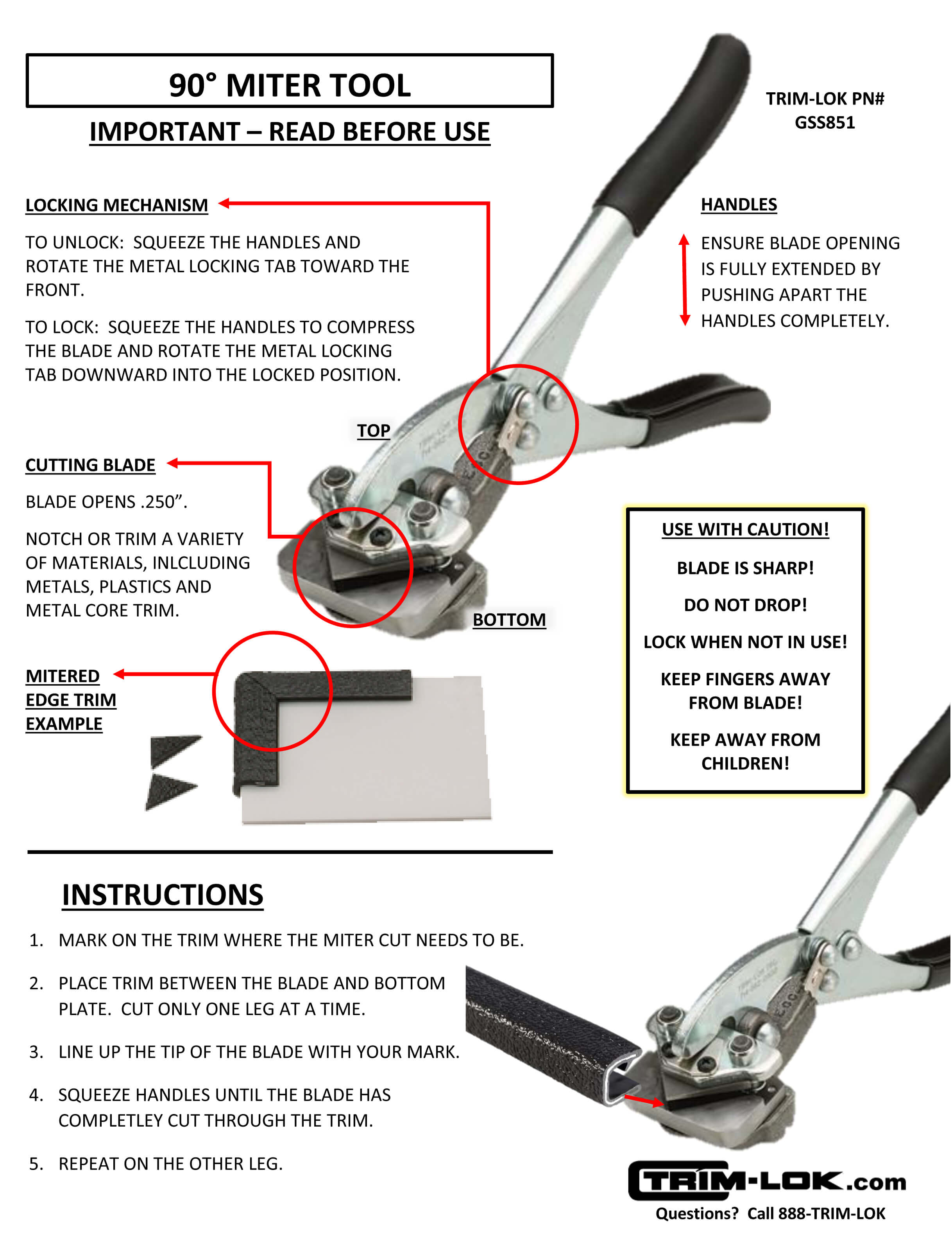 Miter Tool for Edge Trim