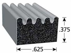 Weather stripping ribbed seal from Trim-Lok