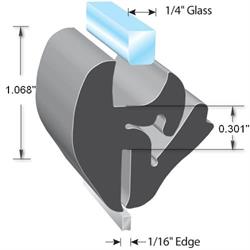 LK1522 rubber extrusion one-piece locking gasket