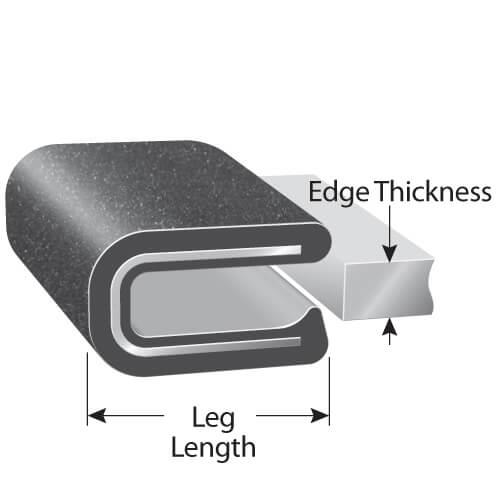 Rubber-Lok rubber trim clips for edges and sheet metal