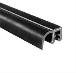 Co-Extruded Flap Seal with clamping range of .050" - .100" in Black Dense EPDM