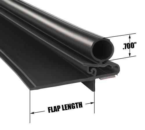 Black Plastic Seal for RV Slide-out Unites with flap and snap-in bulb