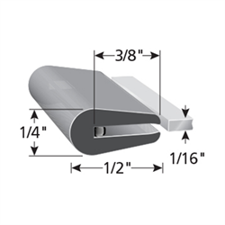 X1011 with pre-applied butyl sealant image with dimensions