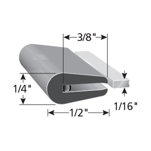 X1011 with pre-applied butyl sealant image with dimensions