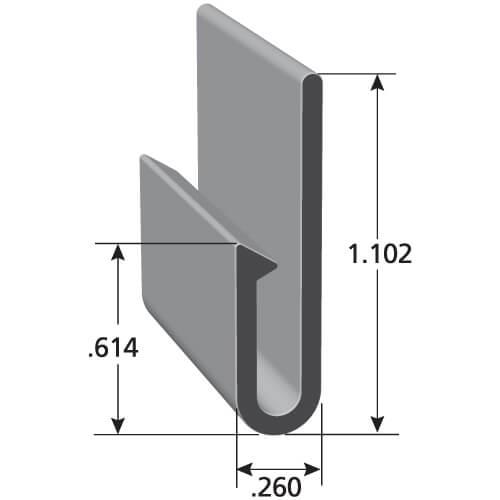 Automotive upholstery clip with measurements